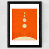 Solar System (orange) by Jazzberry Blue Wide Black Frame