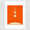 Solar System (orange) by Jazzberry Blue Wide White Frame