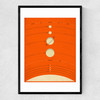 Solar System (orange) by Jazzberry Blue Narrow Black Frame