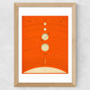 Solar System (orange) by Jazzberry Blue Wide Oak Frame