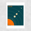 Solar System (blue) by Jazzberry Blue Unframed Print