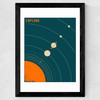 Solar System (blue) by Jazzberry Blue Wide Black Frame