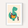 T-Rex and his Basketful of Wiener Dogs