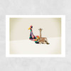 Giraffe - Walking Shadows Unframed Print
