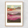 Campfire by Jazzberry Blue Narrow Oak Frame