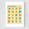 Geometric Formulas by Jazzberry Blue Medium White Frame