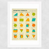 Geometric Formulas by Jazzberry Blue Wide White Frame