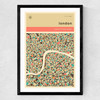 London Streetguide (Orange) Medium Black Frame