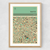 Berlin Streetguide II by Jazzberry Blue Medium Oak Frame