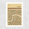 London Streetguide by Jazzberry Blue Unframed Print
