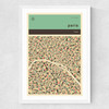 Paris Streetguide by Jazzberry Blue Medium White Frame