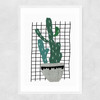 Cactus Narrow White Frame