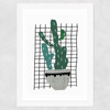 Cactus Wide White Frame