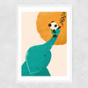 Panda's Little Helper Narrow White Frame