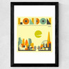 London, England by Jazzberry Blue Wide Black Frame