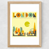 London, England by Jazzberry Blue Wide Oak Frame