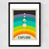 Explore Rainbow Medium Black Frame