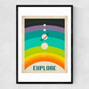 Explore Rainbow Narrow Black Frame