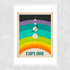 Explore Rainbow Narrow White Frame