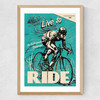 Live to Ride Medium Oak Frame
