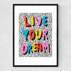 Live Your Dream Narrow Black Frame