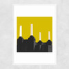 Battersea Power Station Narrow White Frame