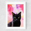 White Cat Medium White Frame