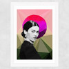 Frida Sunrise Wide White Frame