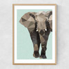 Elephant by Studio Cockatoo Narrow Oak Frame