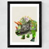 Triceratops Wide Black Frame