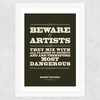 Beware Wide White Frame