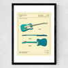 Guitar 3 Medium Black Frame