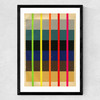 Fluoro Abstract Medium Black Frame
