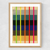 Fluoro Abstract Medium Oak Frame