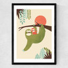 Mama Sloth Medium Black Frame