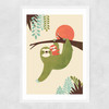 Mama Sloth Narrow White Frame