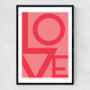 Love by Rafael Farias Narrow Black Frame