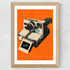Retro camera Wide Oak Frame