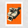 Retro camera Narrow White Frame
