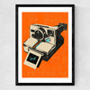 Retro camera Medium Black Frame