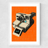 Retro camera Medium White Frame