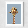 Giraffe Medium White Frame