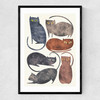 Cats Narrow Black Frame