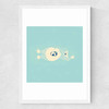 Floating Medium White Frame