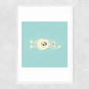 Floating Narrow White Frame