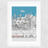 Cross Section London Wide White Frame