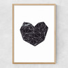 Marble Heart Narrow Oak Frame