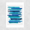 Blue Stripes Unframed Print