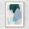 Palm Leaves 5 Narrow Oak Frame
