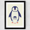 Mama Penguin Wide Black Frame